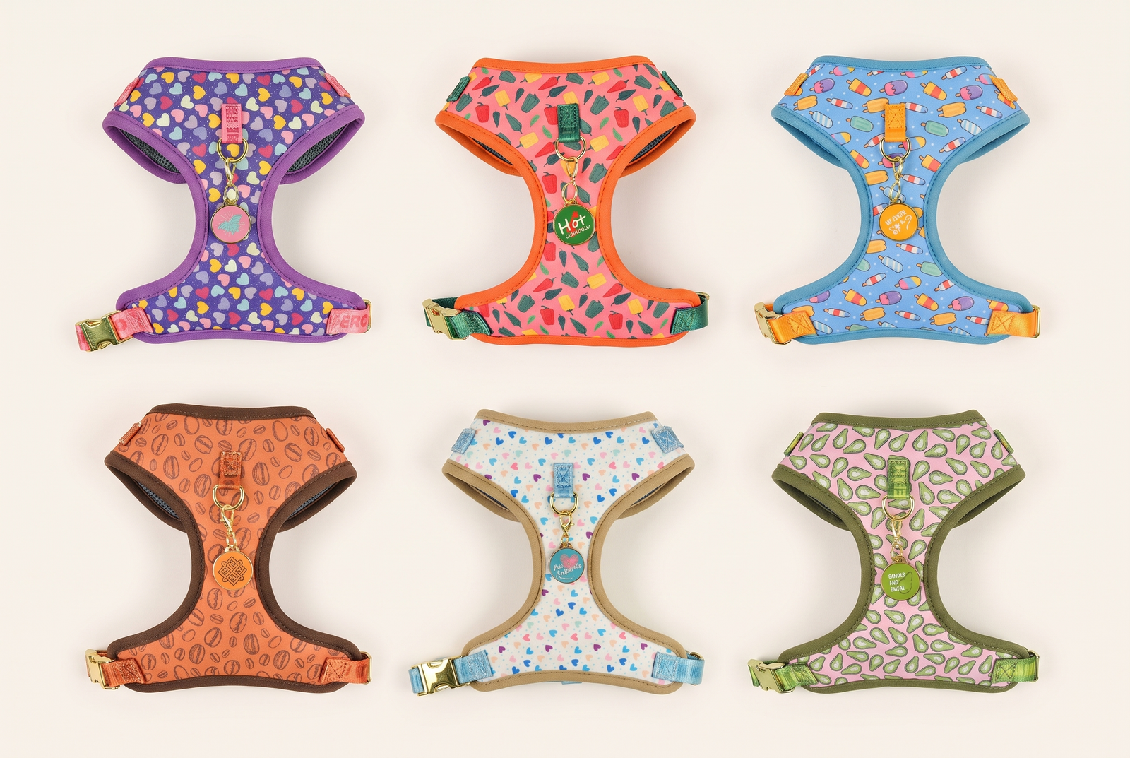 Los 6 estampados del arnés Woofly